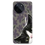 Realme Realme 11 4G ile Uyumlu Silikon Kılıf, Home Cat Temalı Desenli, Darbe Emici, Çok Renkli