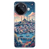 Realme Realme 11 4G ile Uyumlu Silikon Kılıf, İstanbul Çizim Temalı Desenli, Darbe Emici, Çok Renkli