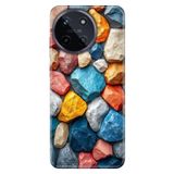 Realme Realme 11 4G ile Uyumlu Silikon Kılıf, Kayalıklar Temalı Desenli, Darbe Emici, Çok Renkli