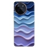 Realme Realme 11 4G ile Uyumlu Silikon Kılıf, Mavi Ton Temalı Desenli, Darbe Emici