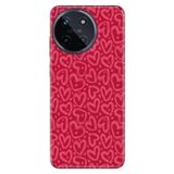 Realme Realme 11 4G ile Uyumlu Silikon Kılıf, Pembeli Kalpcikler Temalı Desenli, Darbe Emici
