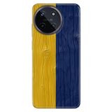 Realme Realme 11 4G ile Uyumlu Silikon Kılıf, Sarı Lacivert Temalı Desenli, Darbe Emici