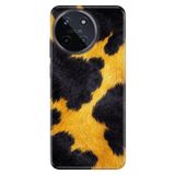 Realme Realme 11 4G ile Uyumlu Silikon Kılıf, Sarı Siyah Kürk Temalı Desenli, Darbe Emici