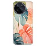 Realme Realme 11 4G ile Uyumlu Silikon Kılıf, Sulu Boya Botanik Temalı Desenli, Darbe Emici