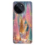 Realme Realme 11 4G ile Uyumlu Silikon Kılıf, Yaldızlı Gece Temalı Desenli, Darbe Emici