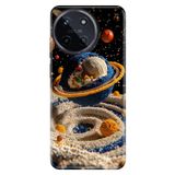 Realme Realme 11 4G ile Uyumlu Silikon Kılıf, Yapay Boşluk Temalı Desenli, Darbe Emici, Çok Renkli