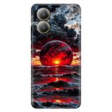 Realme Realme 12 Lite ile Uyumlu Güneş Patlaması Temalı Desenli Darbe Emici Silikon Kılıf, Çok Renkli