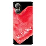 Realme Realme 12 Lite ile Uyumlu Je Taime Temalı Desenli Darbe Emici Silikon Kılıf