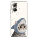 Realme Realme 12 Lite ile Uyumlu Kılıf, Fish Cat Temalı Desenli, Darbe Emici Silikon