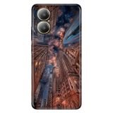 Realme Realme 12 Lite ile Uyumlu Kılıf, Gökdelende Yaşam Temalı Desenli, Darbe Emici Silikon