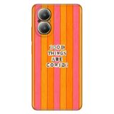 Realme Realme 12 Lite ile Uyumlu Kılıf, Good Things Temalı Desenli, Darbe Emici Silikon