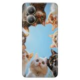 Realme Realme 12 Lite ile Uyumlu Kılıf, Kedi Kankiler Temalı Desenli, Darbe Emici Silikon