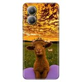 Realme Realme 12 Lite ile Uyumlu Kılıf, Kuzu Temalı Desenli, Darbe Emici Silikon