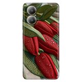Realme Realme 12 Lite ile Uyumlu Kılıf, Lale Temalı Desenli, Darbe Emici Silikon
