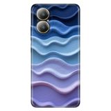 Realme Realme 12 Lite ile Uyumlu Kılıf, Mavi Ton Temalı Desenli, Darbe Emici Silikon