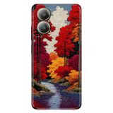 Realme Realme 12 Lite ile Uyumlu Kılıf, Orman Temalı Desenli, Darbe Emici Silikon