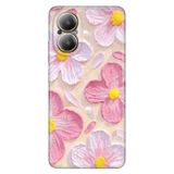 Realme Realme 12 Lite ile Uyumlu Kılıf, Paint Botanical Temalı Desenli, Darbe Emici Silikon, Çok Renkli