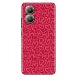 Realme Realme 12 Lite ile Uyumlu Kılıf, Pembeli Kalpcikler Temalı Desenli, Darbe Emici Silikon