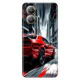 Realme Realme 12 Lite ile Uyumlu Kılıf, Son Sürat Temalı Desenli, Darbe Emici Silikon