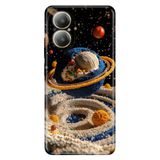 Realme Realme 12 Lite ile Uyumlu Kılıf, Yapay Boşluk Temalı Desenli, Darbe Emici Silikon
