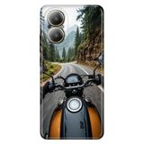 Realme Realme 12 Lite ile Uyumlu Motorsiklet ile Seyahat Temalı Desenli Darbe Emici Silikon Kılıf