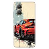 Realme Realme 12 Lite ile Uyumlu Silikon Kılıf, Car 911 Car Temalı Desenli, Darbe Emici