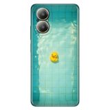 Realme Realme 12 Lite ile Uyumlu Silikon Kılıf, Havuz Keyfi Temalı Desenli, Darbe Emici, Çok Renkli