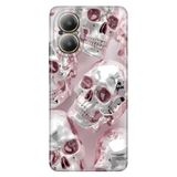 Realme Realme 12 Lite ile Uyumlu Silikon Kılıf, İskelet Pattern Temalı, Darbe Emici, Çok Renkli