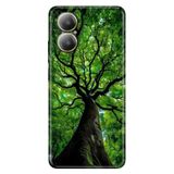 Realme Realme 12 Lite ile Uyumlu Silikon Kılıf, Yıllanmış Ağaç Temalı Desenli, Darbe Emici