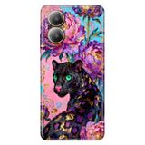 Realme Realme 12 Lite ile Uyumlu Tikky-Kaplan Temalı Desenli Darbe Emici Silikon Kılıf, Çok Renkli