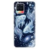 Realme Realme 8 Pro ile Uyumlu Balık Burcu Temalı Desenli Darbe Emici Silikon Kılıf, Çok Renkli