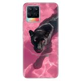 Realme Realme 8 Pro ile Uyumlu Kaplan Temalı Desenli Darbe Emici Silikon Kılıf, Çok Renkli