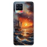 Realme Realme 8 Pro ile Uyumlu Kılıf, Fırtına Temalı Desenli, Darbe Emici Silikon