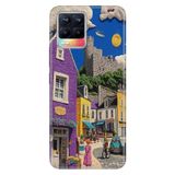 Realme Realme 8 Pro ile Uyumlu Kılıf, Hayalimdeki Kasaba Temalı Desenli, Darbe Emici Silikon