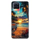 Realme Realme 8 Pro ile Uyumlu Kılıf, Kamp Temalı Desenli, Darbe Emici Silikon, Çok Renkli