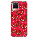 Realme Realme 8 Pro ile Uyumlu Kılıf, Karpuz Temalı Desenli, Darbe Emici Silikon