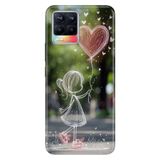 Realme Realme 8 Pro ile Uyumlu Kılıf, Minik Kız Temalı Desenli, Darbe Emici Silikon