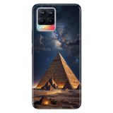 Realme Realme 8 Pro ile Uyumlu Kılıf, Piramitler Temalı Desenli, Darbe Emici Silikon