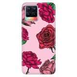 Realme Realme 8 Pro ile Uyumlu Kılıf, Red Rose Temalı Desenli, Darbe Emici Silikon