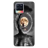 Realme Realme 8 Pro ile Uyumlu Kılıf, Romantik Dolunay Temalı Desenli, Darbe Emici Silikon, Çok Renkli