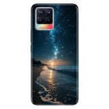 Realme Realme 8 Pro ile Uyumlu Kılıf, Sahilde Gece Temalı Desenli, Darbe Emici Silikon