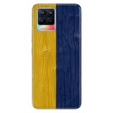 Realme Realme 8 Pro ile Uyumlu Kılıf, Sarı Lacivert Temalı Desenli, Darbe Emici Silikon