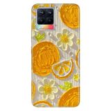 Realme Realme 8 Pro ile Uyumlu Lemon Temalı Desenli Darbe Emici Silikon Kılıf, Çok Renkli