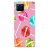 Realme Realme 8 Pro ile Uyumlu Lollipo Temalı Desenli Darbe Emici Silikon Kılıf, Çok Renkli