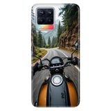 Realme Realme 8 Pro ile Uyumlu Motorsiklet ile Seyahat Temalı Darbe Emici Silikon Kılıf, Çok Renkli