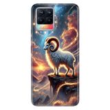 Realme Realme 8 Pro ile Uyumlu Oğlak Burcu Temalı Desenli Darbe Emici Silikon Kılıf, Çok Renkli