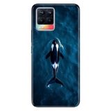 Realme Realme 8 Pro ile Uyumlu Orca Temalı Desenli Darbe Emici Silikon Kılıf, Çok Renkli