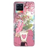 Realme Realme 8 Pro ile Uyumlu Silikon Kılıf, Coffee Temalı Desenli, Darbe Emici