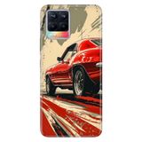 Realme Realme 8 Pro ile Uyumlu Silikon Kılıf, Klasik Arabacım Temalı Desenli, Darbe Emici, Çok Renkli