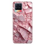 Realme Realme 8 Pro ile Uyumlu Silikon Kılıf, Pembe Elmas Temalı Desenli, Darbe Emici